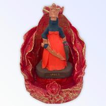 Incensario cascata Folha Iansa 12 cm vermelho em resina