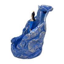 Incensário Cascata Folha Iemanjá Umbanda 12 Cm Azul Claro Em Incensário Cascata Folha Iemanjá Umbanda 12 Cm Azul Claro Em
