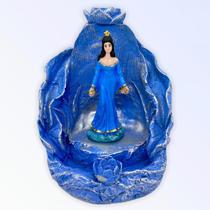 Incensário Cascata Folha Iemanjá Umbanda Azul Claro 12 Cm Incensário Cascata Folha Iemanjá Umbanda Azul Claro 12 Cm