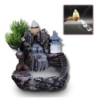 Incensário Cascata Fumaça Invertida Backflow Incenso Cone Incensário Cascata Fumaça Invertida Backflow Incenso Cone