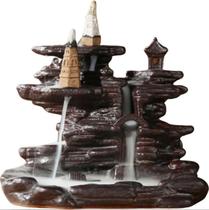 Incensário Cascata Fumaça Jardim Oriental 14,5X11X7,5Cm