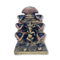 Incensario Cascata Ganesha 8 Quedas Cobre Dour 14 cm Resina