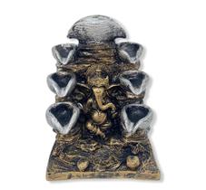 Incensario cascata ganesha 8 quedas prata e dourado