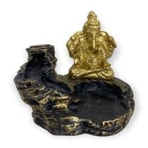 Incensário Cascata Ganesha ou Buda em Resina-Escolha a Cor