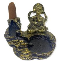 Incensário Cascata Ganesha Ou Buda Em Resina-Escolha A Cor