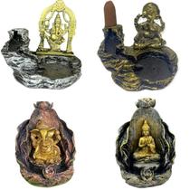 Incensário Cascata Ganesha Ou Buda Em Resina-Escolha A Cor Incensário Cascata Ganesha Ou Buda Em Resina-Escolha A Cor