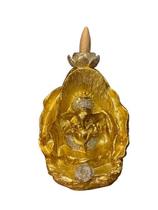 Incensário Cascata Ganesha Shine Dourado - Decora Resina