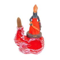 Incensário Cascata Iansã Vermelha 12 Cm Resina