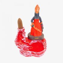 Incensário Cascata Iansã Vermelha Escultura em Resina 12 Cm