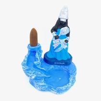 Incensário cascata Iemanjá negra 12 cm resina Incensário cascata Iemanjá negra 12 cm resina