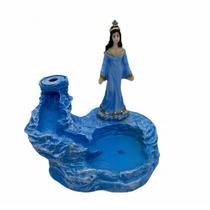 Incensário Cascata Iemanjá Umbanda em Resina 12 Cm Incensário Cascata Iemanjá Umbanda em Resina 12 Cm