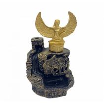 Incensário Cascata Isis Preto e Dourado em Resina 12 Cm Incensário Cascata Isis Preto e Dourado em Resina 12 Cm