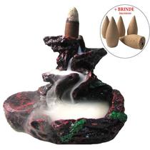 Incensário Cascata Montanha 8cm + Brinde