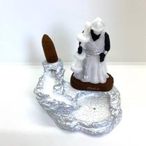 Incensário cascata Oxalá 12 cm resina