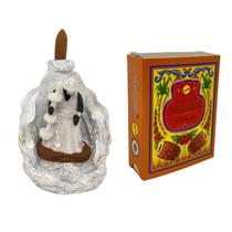 Incensário Cascata Oxalá Branco 10 cm Resina + 10 Incensos Incensário Cascata Oxalá Branco 10 cm Resina + 10 Incensos