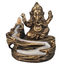 Incensário Cascata Para Incenso Cone Backflow Esotérico Ganesha Zen