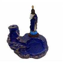 Incensário Cascata Santa Sara Azul em Resina 12 Cm Incensário Cascata Santa Sara Azul em Resina 12 Cm