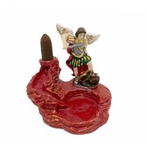 Incensário Cascata São Miguel Vermelho em Resina 12 Cm Incensário Cascata São Miguel Vermelho em Resina 12 Cm