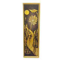Incensário Chinês Flor de Lotus Reto em Resina Dourado - Flash