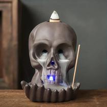 Incensário De Cascata LED Com Caveira Para Halloween, Decoração Criativa De Aromaterapia Para O Lar