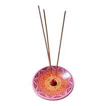 Incensário de cerâmica Peruano ROXO 14 cm para 3 incenso