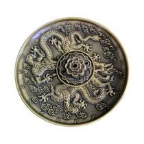 Incensário De Metal De 10cm Com Design De Fênix E Dragão Para Bastões De Incenso, Prato Para Cinzas,