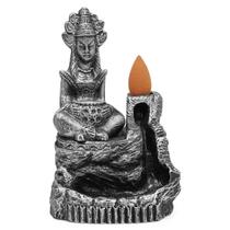 Incensário Deusa Hindu Cascata Fumaça Invertida + 5 Cones