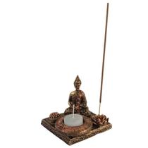 Incensario E Castical Buda Hindu Meditando De Resina E Vela