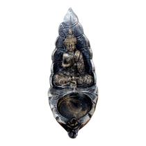 INCENSARIO E CASTIÇAL RESINA BUDHA HINDU 9 CM altura BUDA