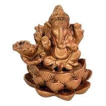 Incensário Efeito Cascata Flor de Lótus Ganesha Cone Backflow Decorativo