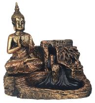 Incensario Enfeito Cascata Grande Buda Hindu Tibetano Chakras Meditação Resina