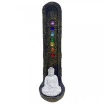 Incensario indiano Dourado 7 Chakras Buda Branco 47171
