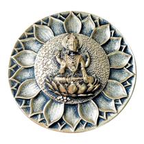 Incensário Lakshmi PRATINHO Redondo Resina Dourado 10 CM - ASA Incensário Lakshmi PRATINHO Redondo Resina Dourado 10 CM - ASA