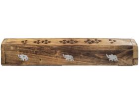 Incensário Madeira Artesanato Indiano Decoração Cor Natural - Sarat Moda Indiana