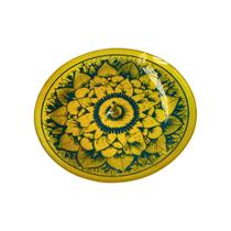 Incensário Mandala Flor Vidro Porta Incenso Vareta 13cm