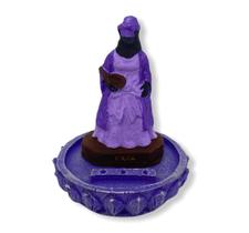 Incensario nana em resina 3 varetas cor roxo Incensario nana em resina 3 varetas cor roxo