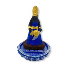 Incensario oxum em resina 3 varetas cor azul Incensario oxum em resina 3 varetas cor azul