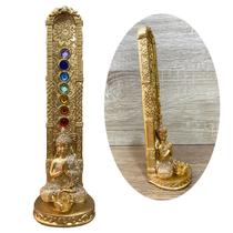 Incensário Porta Incenso Buda Torre Meditação 7 Chakras Top Incensário Porta Incenso Buda Torre Meditação 7 Chakras Top