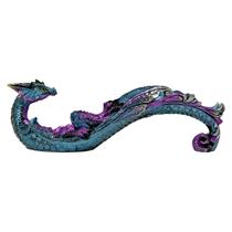 Incensário Porta Incenso Vareta Dragão Roxo Azul Ou Marsala