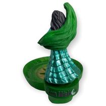 Incensario prato cigana verde 12 cm em resina Incensario prato cigana verde 12 cm em resina