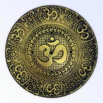 Incensario prato símbolo do OM 47168 dourado 10 cm resina
