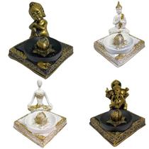 Incensário Quadrado Meditação Buda Ou Ganesha-Escolha A Cor - Meta Atacado