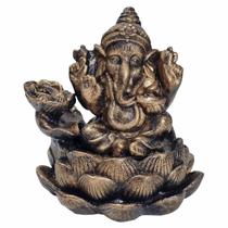 Incensário Queimador Cascata Ganesha Hindu + 5 Incensos Cone Incensário Queimador Cascata Ganesha Hindu + 5 Incensos Cone