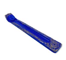 Incensário régua Buda patinado 24 cm resina Azul Incensário régua Buda patinado 24 cm resina Azul