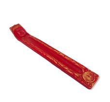 Incensário régua Buda patinado 24 cm resina Vermelho Incensário régua Buda patinado 24 cm resina Vermelho