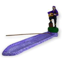 Incensario regua Cigano Roxo 24 cm em resina Incensario regua Cigano Roxo 24 cm em resina