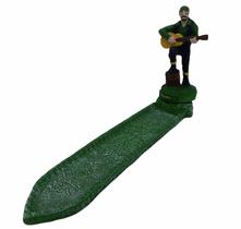 Incensário régua Cigano verde 24cm resina