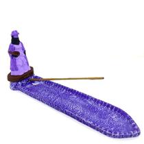 Incensário régua Nanã lilás 27 cm resina Incensário régua Nanã lilás 27 cm resina