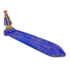 Incensário régua Nossa Senhora Aparecida 24 cm Azul Incensário régua Nossa Senhora Aparecida 24 cm Azul