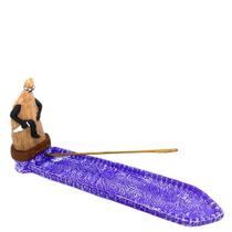 Incensário régua Omolu cor palha 24 cm resina Incensário régua Omolu cor palha 24 cm resina